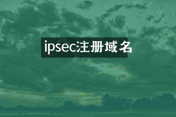 ipsec注册域名