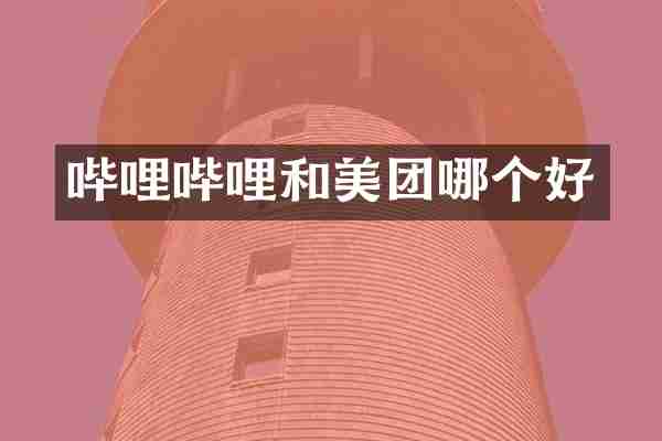 哔哩哔哩和美团哪个好