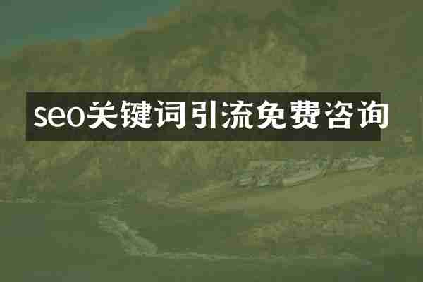 seo关键词引流免费咨询