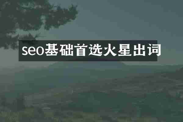 seo基础首选火星出词