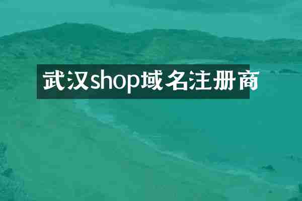 武汉shop域名注册商