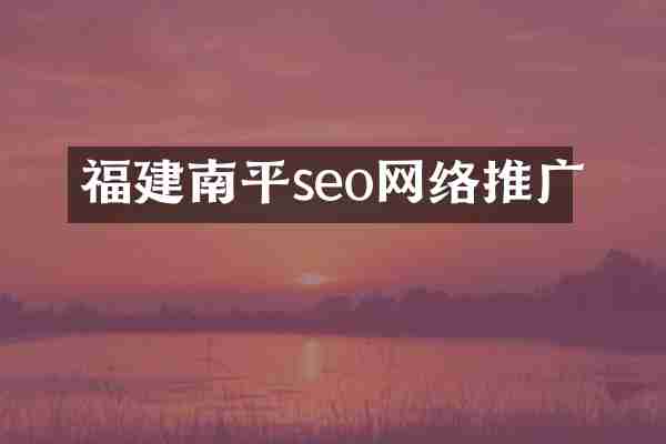 福建南平seo网络推广