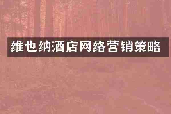 维也纳酒店网络营销策略
