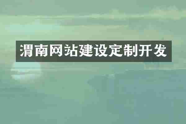 渭南网站建设定制开发