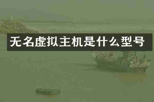 无名虚拟主机是什么型号