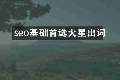 seo基础首选火星出词