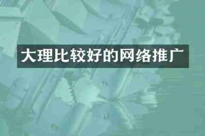 大理比较好的网络推广