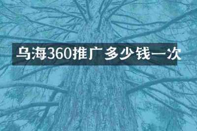 乌海360推广多少钱一次