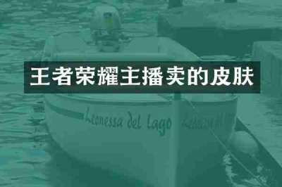 王者荣耀主播卖的皮肤