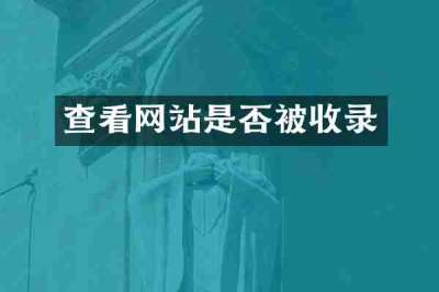 查看网站是否被收录