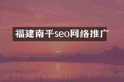 福建南平seo网络推广