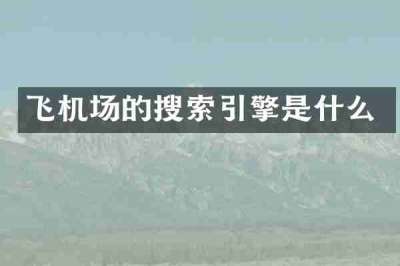 飞机场的搜索引擎是什么