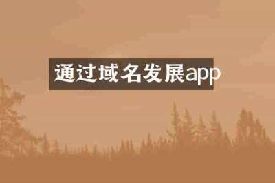 通过域名发展app