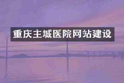 重庆主城医院网站建设