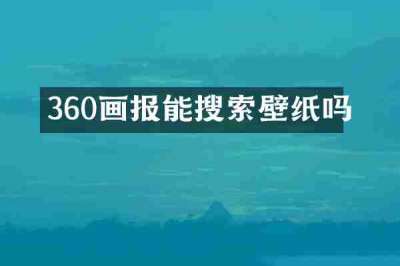 360画报能搜索壁纸吗