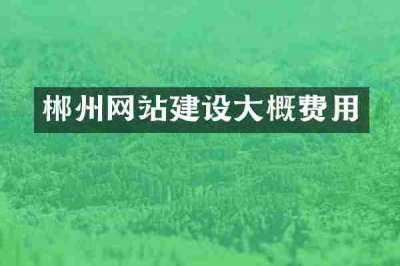 郴州网站建设大概费用