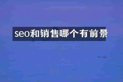 seo和销售哪个有前景