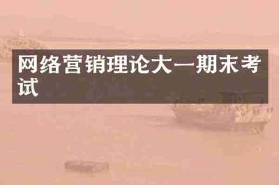 网络营销理论大一期末考试