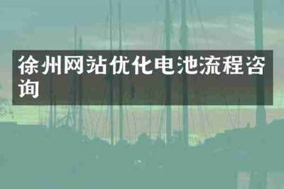 徐州网站优化电池流程咨询