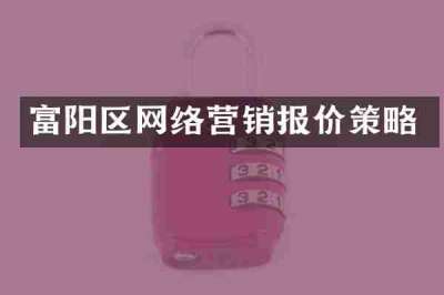 富阳区网络营销报价策略