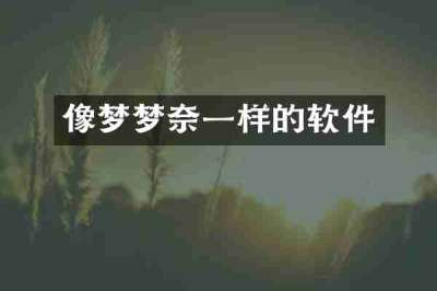 像梦梦奈一样的软件