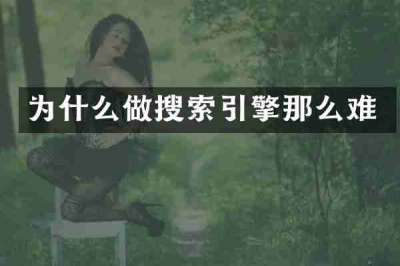 为什么做搜索引擎那么难