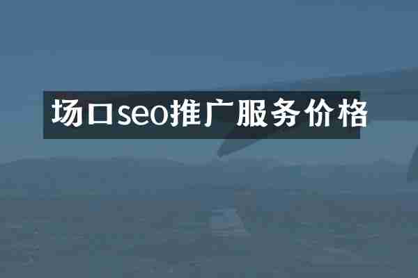 场口seo推广服务价格