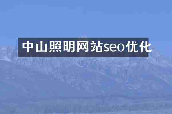 中山照明网站seo优化