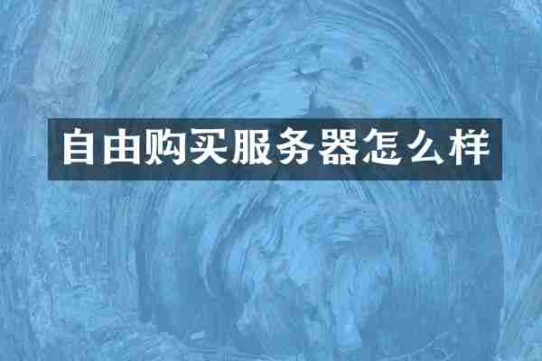 自由购买服务器怎么样