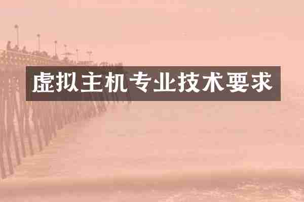 虚拟主机专业技术要求