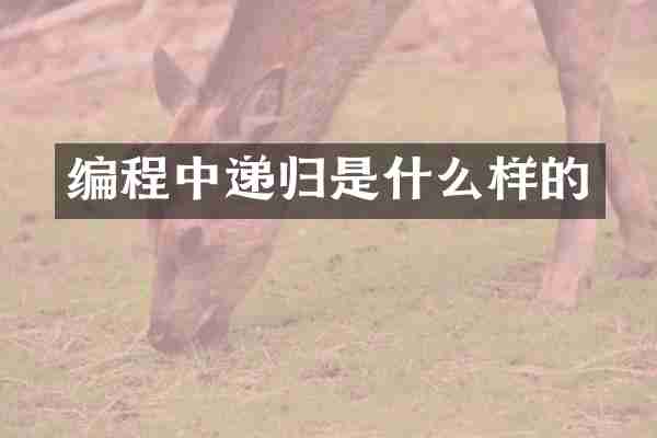 编程中递归是什么样的