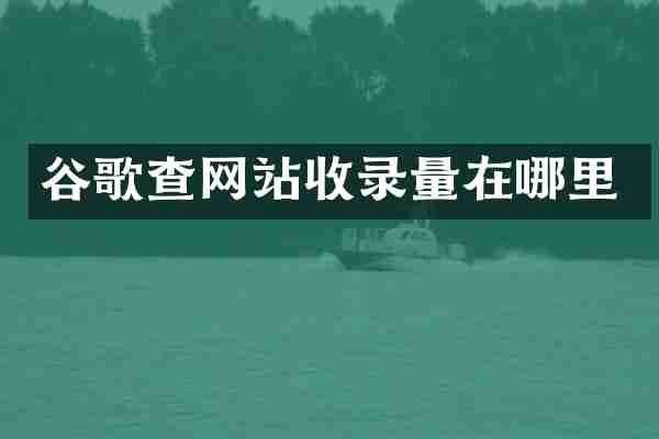 谷歌查网站收录量在哪里