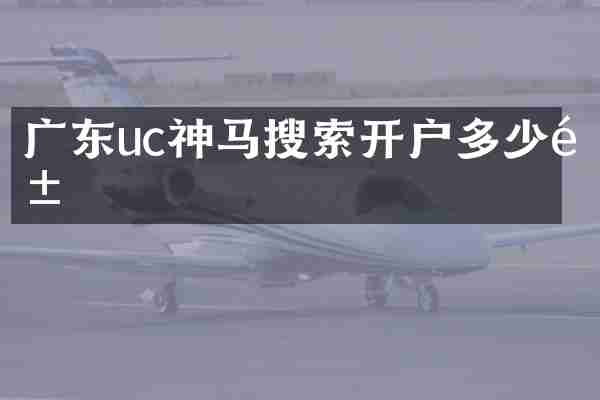 广东uc神马搜索开户多少钱