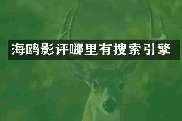 海鸥影评哪里有搜索引擎