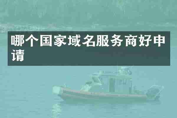 哪个国家域名服务商好申请