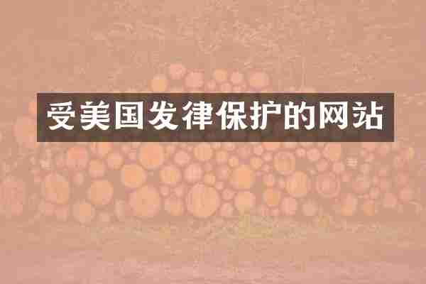 受美国发律保护的网站