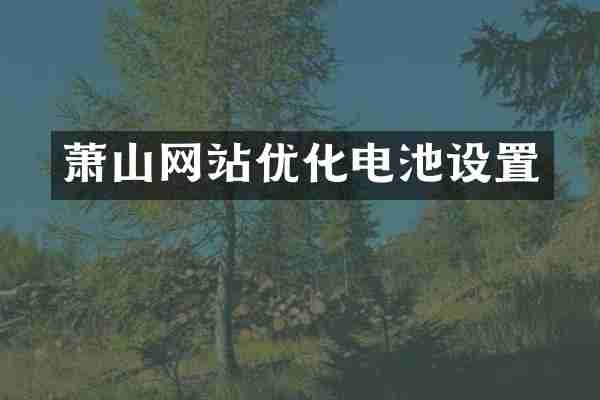 萧山网站优化电池设置