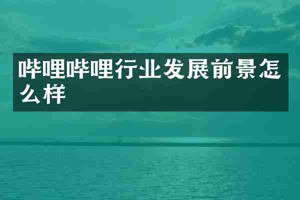哔哩哔哩行业发展前景怎么样