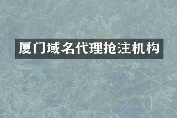 厦门域名代理抢注机构