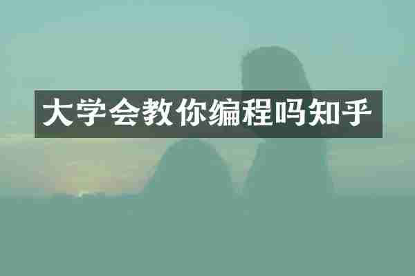 大学会教你编程吗知乎