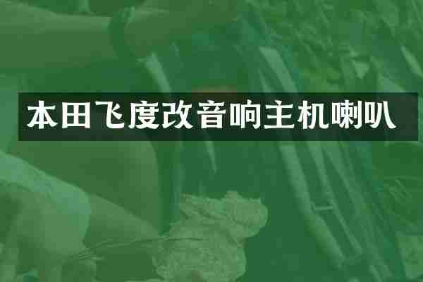 本田飞度改音响主机喇叭