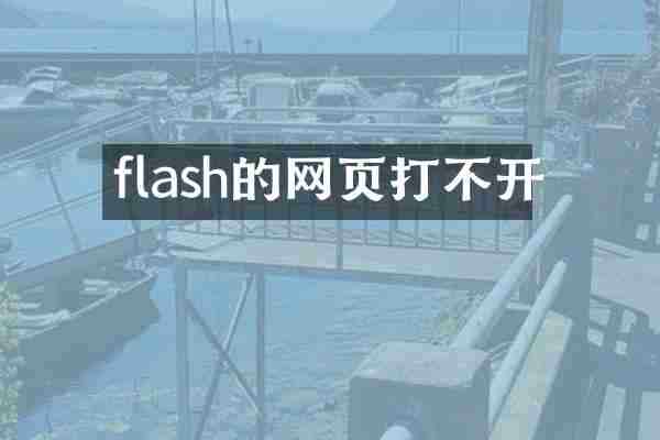 flash的网页打不开