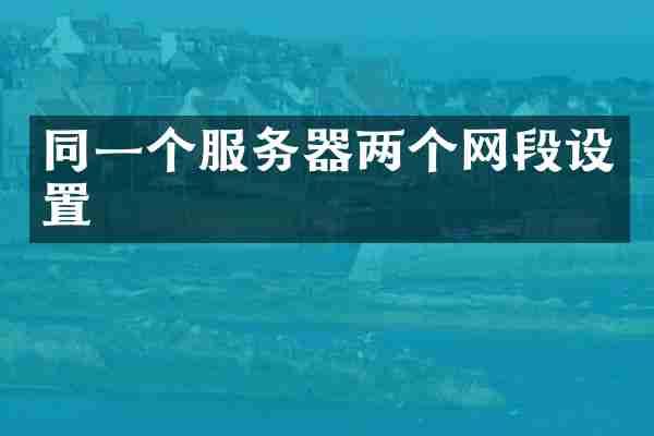 同一个服务器两个网段设置