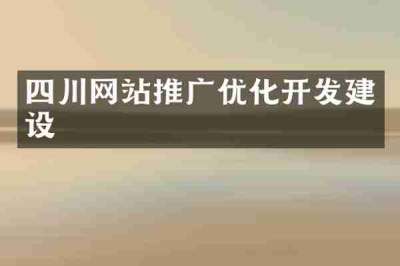 四川网站推广优化开发建设