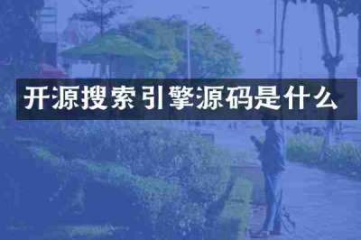 开源搜索引擎源码是什么