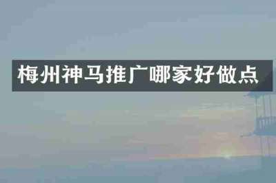 梅州神马推广哪家好做点