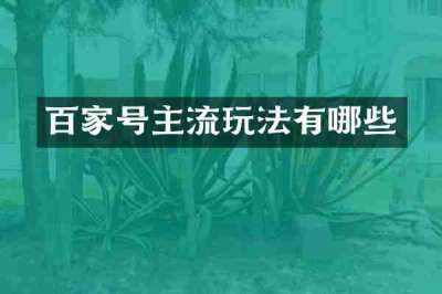 百家号主流玩法有哪些