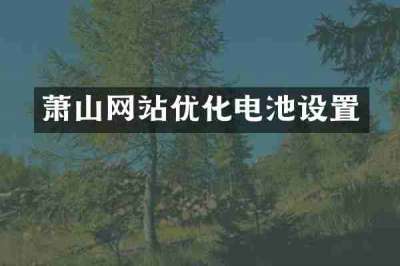 萧山网站优化电池设置