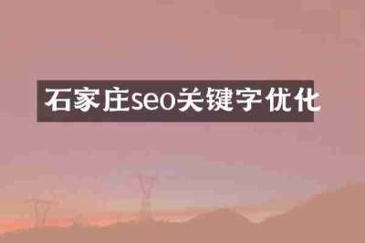 石家庄seo关键字优化