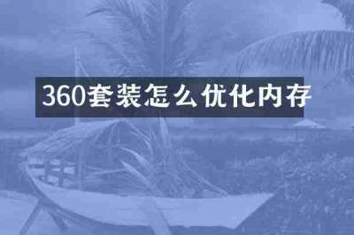 360套装怎么优化内存